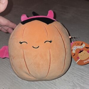 Squishmallows Pumpkin Plush with Pink Details Margie Halloween 8 Inch New